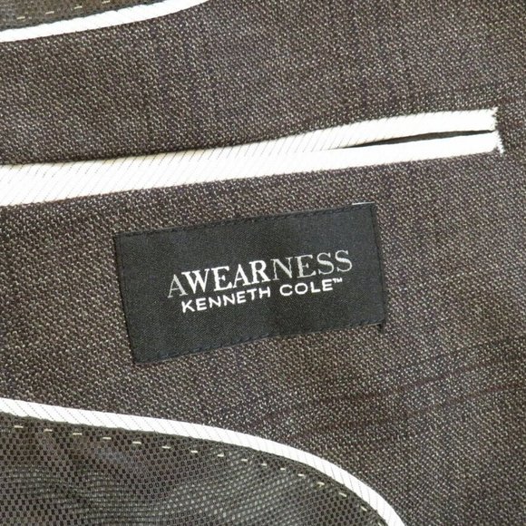 Kenneth Cole Awareness Sport Coat Approx 42R Slim Fit Gray - Picture 7 of 7